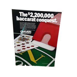 1983 Caesars Casino Atlantic City New Jersey Baccarat Original Print Ad